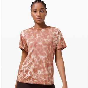 EUC Lululemon All Yours Tee in Marmoleado Tie Dye Ancient Copper